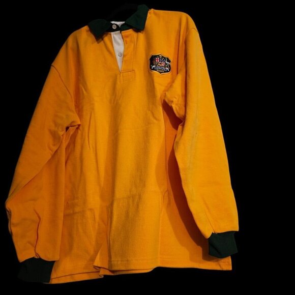 VTG Jersey Australia Rugby Team Long Sleeve Shirt 4XL Yellow/Green NWT - Picture 9 of 11